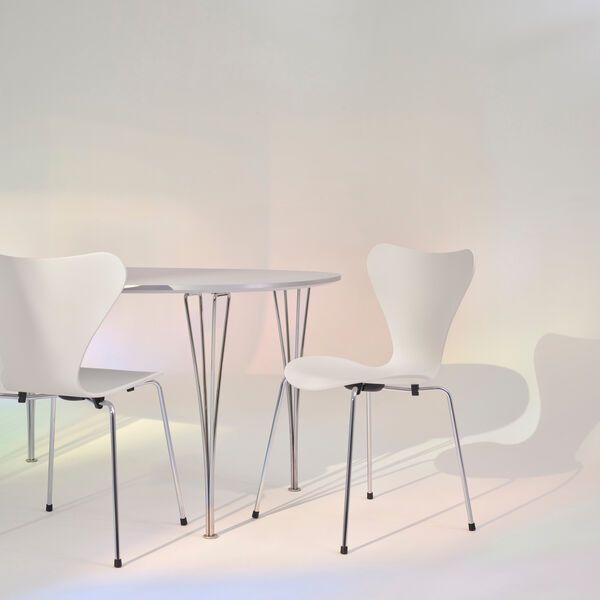 Serie 7&trade; 7:14 AM matbordsstol, beige/chrome, Fritz Hansen